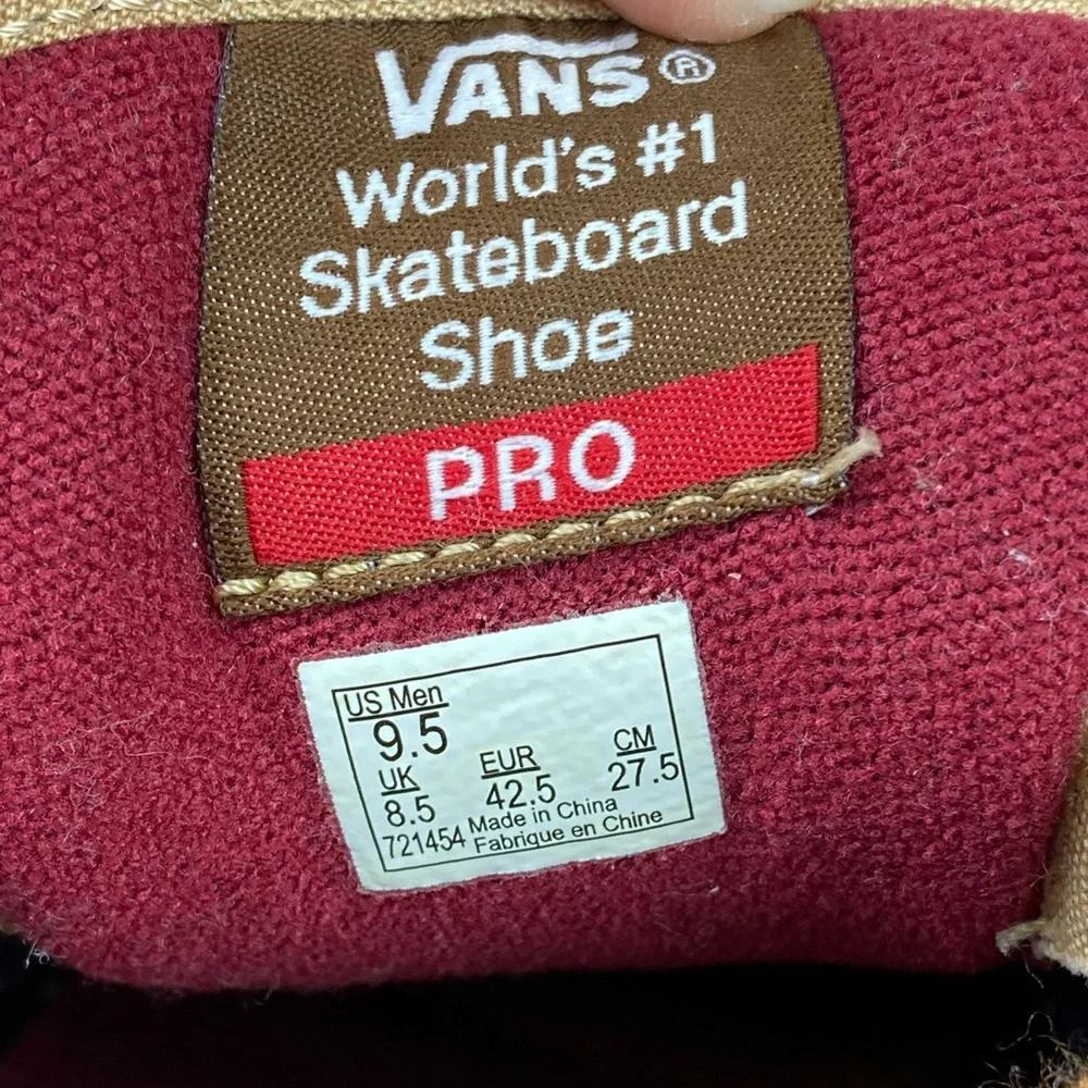 Vans Gilbert Crockett Pro UltraCush Wheat Brown Suede Skate Shoe Men’s Size 9.5